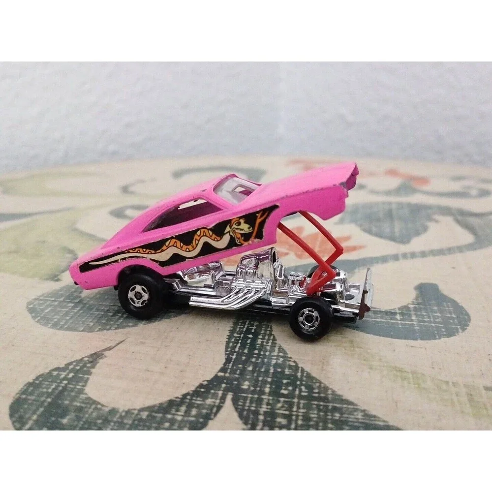 Vintage 1971 Lesney Matchbox Superfast No. 70 Pink Dodge Charger Dragster Mopar